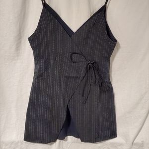 Pomelo Striped Wrap Tank Top (M)